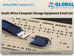 South Africa Computer Storage Equipment Email List