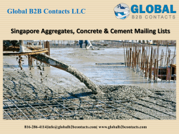 Singapore Aggregates, Concrete & Cement Mailing Lists