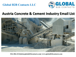 Austria Concrete & Cement Industry Email List 2