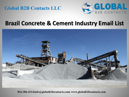 Brazil Concrete & Cement Industry Email List