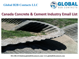 Canada Concrete & Cement Industry Email List