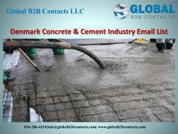 Denmark Concrete & Cement Industry Email List 2