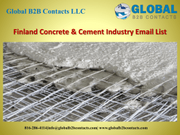 Finland Concrete & Cement Industry Email List