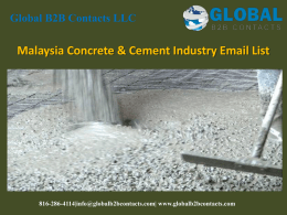 Malaysia Concrete & Cement Industry Email List