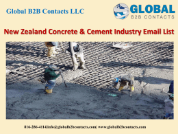 New Zealand Concrete & Cement Industry Email List 2