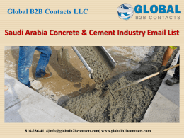 Saudi Arabia Concrete & Cement Industry Email List