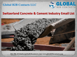 Switzerland Concrete & Cement Industry Email List