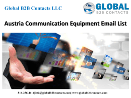 Austria Communication Equipment Email List