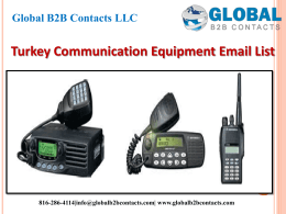 Turkey Communication Equipment Email List