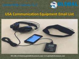 USA Communication Equipment Email List