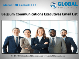 Belgium Communications Executives Email List
