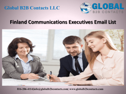 Finland Communications Executives Email List
