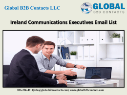 Ireland Communications Executives Email List