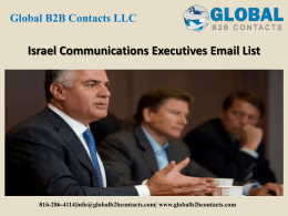 Israel Communications Executives Email List