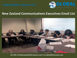 New Zealand Communications Executives Email List