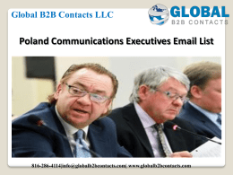 Poland Communications Executives Email List