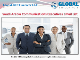 Saudi Arabia Communications Executives Email List