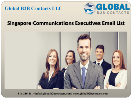 Singapore Communications Executives Email List