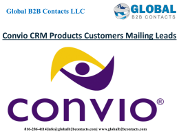 Convio CRM Products Customers Mailing Leads