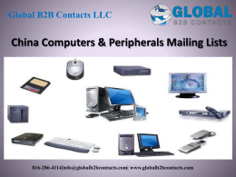  China Computers & Peripherals Mailing Lists