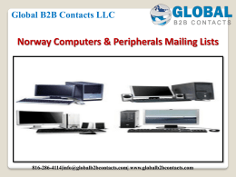 Norway Computers & Peripherals Mailing Lists