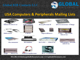 USA Computers & Peripherals Mailing Lists