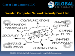 Sweden Computer Network Security Email List
