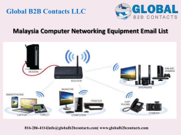Malaysia Computer Networking Equipment Email List