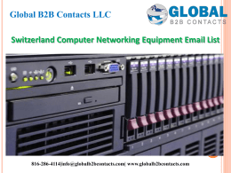 Switzerland Computer Networking Equipment Email List
