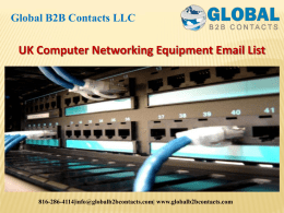 UK Computer Networking Equipment Email List