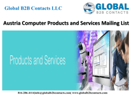 Austria Computer Products and Services Mailing List
