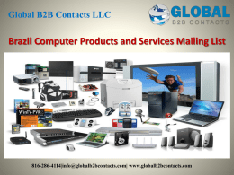Brazil Computer Products and Services Mailing List