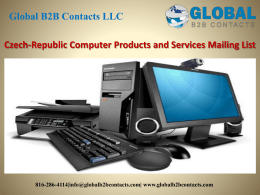 Czech-Republic Computer Products and Services Mailing List