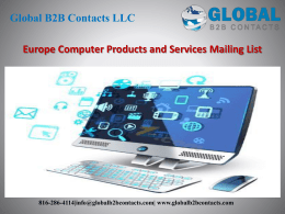 Europe Computer Products and Services Mailing List