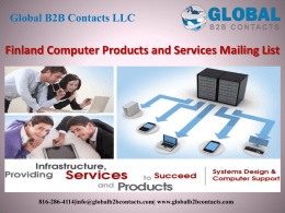 Finland Computer Products and Services Mailing List