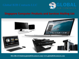 Singapore Computer Products and Services Mailing List
