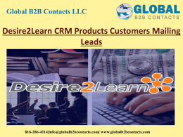 Desire2Learn CRM Products Customers Mailing Leads
