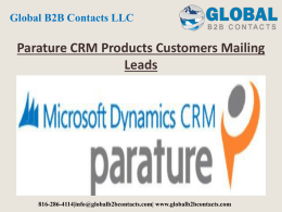 Parature CRM Products Customers Mailing Leads