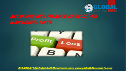 Accounts and Finance Executives Marketing Lists