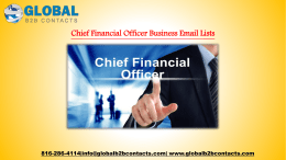 Chief Financial Officer Business Email Lists