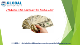Finance and Executives Email List