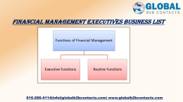 Financial Management Executives Business List