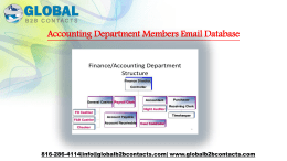 Accounting Department Members Email Database