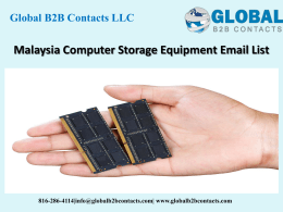 Malaysia Computer Storage Equipment Email List