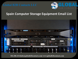 Spain Computer Storage Equipment Email List