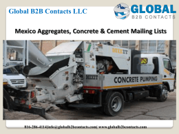 Mexico Aggregates, Concrete & Cement Mailing Lists