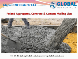 Poland Aggregates, Concrete & Cement Mailing Lists