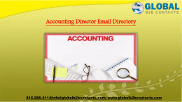 Accounting Director Email Directory