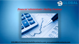 Financial Administrator Mailing Database