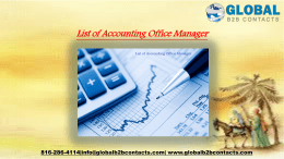 List of Accounting Office Manager